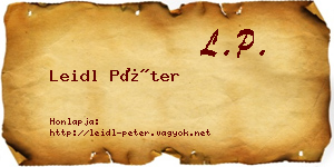 Leidl Péter névjegykártya