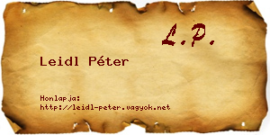 Leidl Péter névjegykártya