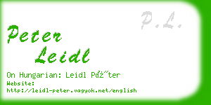 peter leidl business card